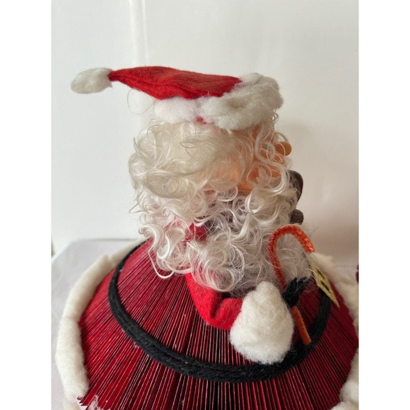 Vintage Santa Mrs Claus Figures Handmade Folded Magazine 13" Large Table Decor - Picture 7 of 13